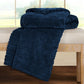 King Navy Blue Fleece Knitted Plush Blanket