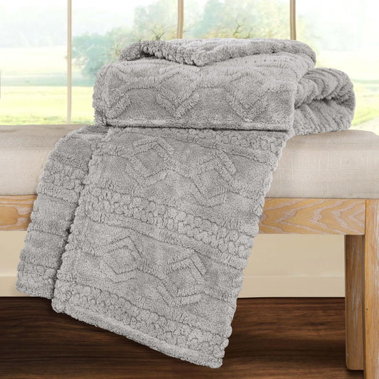 King Platinum Fleece Knitted Plush Blanket