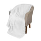 King White Fleece Knitted Plush Blanket