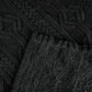 Twin Black Geometric Fleece Woven Plush Blanket