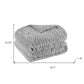 Twin Platinum Geometric Fleece Woven Plush Blanket