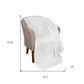 Twin White Fleece Knitted Plush Blanket