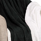 Queen Black Fleece Knitted Plush Blanket