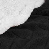 Queen Black Fleece Knitted Plush Blanket