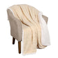 Queen Cream Fleece Geometric Plush Blanket