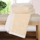 Queen Cream Fleece Geometric Plush Blanket