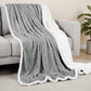 Queen Platinum Fleece Geometric Plush Blanket