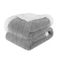 Queen Platinum Fleece Geometric Plush Blanket