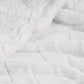 Queen White Fleece Knitted Plush Blanket