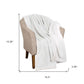 Queen White Fleece Knitted Plush Blanket