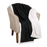 King Black Fleece Knitted Plush Blanket