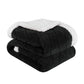 King Black Fleece Knitted Plush Blanket