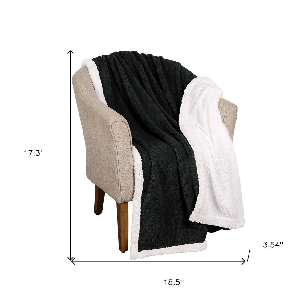 King Black Fleece Knitted Plush Blanket