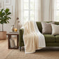 King Cream Fleece Knitted Plush Blanket
