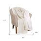 King Ivory Geometric Fleece Woven Plush Blanket