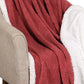 King Red And Orange Fleece Knitted Plush Blanket