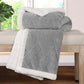 King Platinum Geometric Fleece Woven Plush Blanket