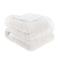 King White Fleece Knitted Plush Blanket