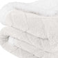 King White Fleece Knitted Plush Blanket