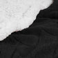 Twin Black Fleece Knitted Plush Blanket