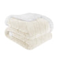 Twin Ivory Fleece Geometric Plush Blanket