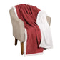 Twin Red And Orange Fleece Knitted Plush Blanket