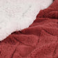 Twin Red And Orange Fleece Knitted Plush Blanket