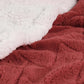 Twin Red And Orange Fleece Knitted Plush Blanket