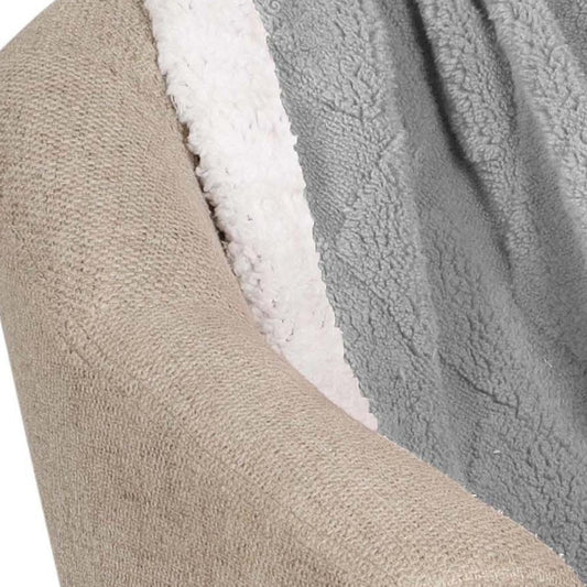 Twin Platinum Fleece Knitted Plush Blanket