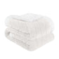 Twin White Fleece Knitted Plush Blanket