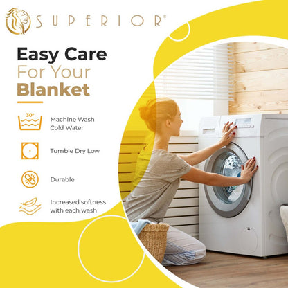 California King Gold Cotton Woven Chevron Blanket