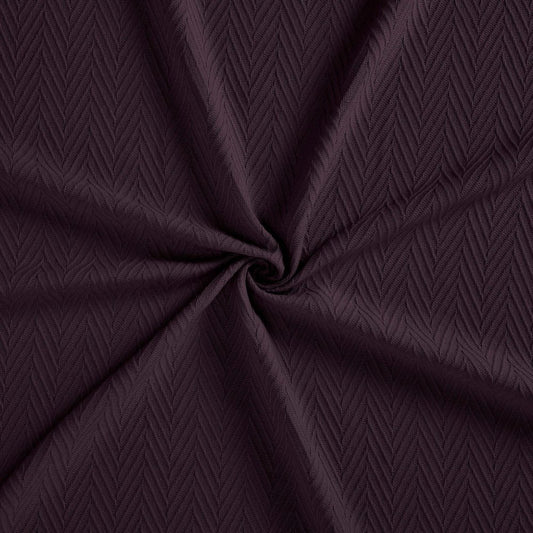 California King Plum Cotton Chevron Blanket