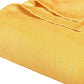 Queen Gold Cotton Woven Chevron Blanket