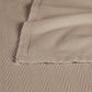 Queen Khaki Cotton Waffle Weave Blanket