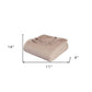 Queen Khaki Cotton Waffle Weave Blanket