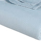 Queen Light Blue Cotton Chevron Blanket