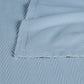 Queen Light Blue Chevron Cotton Woven Blanket