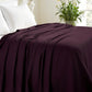 Queen Plum Cotton Woven Chevron Blanket