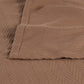 Queen Taupe Cotton Woven Chevron Blanket
