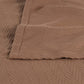 Queen Taupe Cotton Woven Chevron Blanket