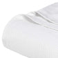 Queen White Cotton Woven Chevron Blanket