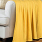 King Gold Cotton Woven Chevron Blanket