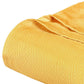 King Gold Cotton Woven Chevron Blanket