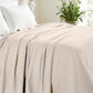 King Ivory Cotton Woven Chevron Blanket