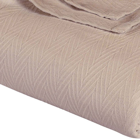 King Khaki Cotton Waffle Weave Blanket