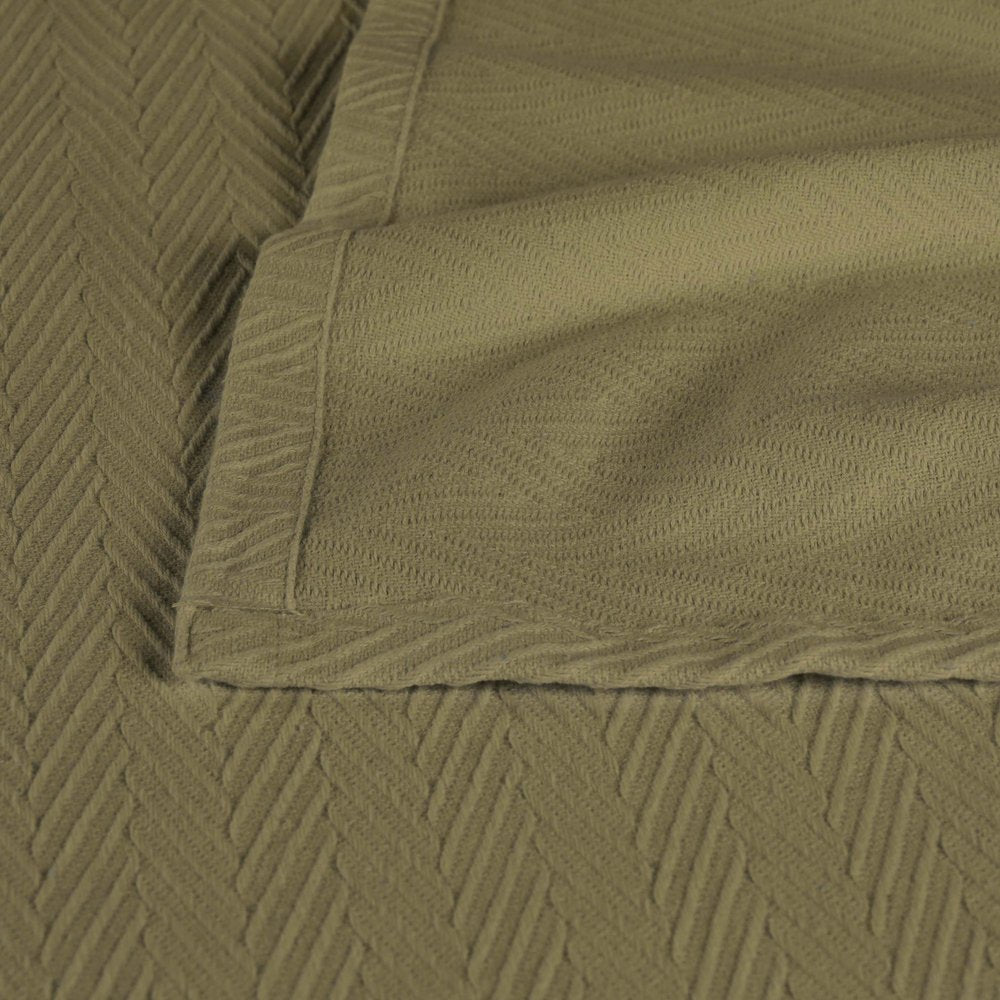 King Sage Cotton Woven Chevron Blanket