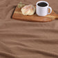 King Taupe Cotton Woven Chevron Blanket
