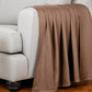 King Taupe Cotton Woven Chevron Blanket