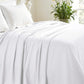 King White Cotton Woven Chevron Blanket