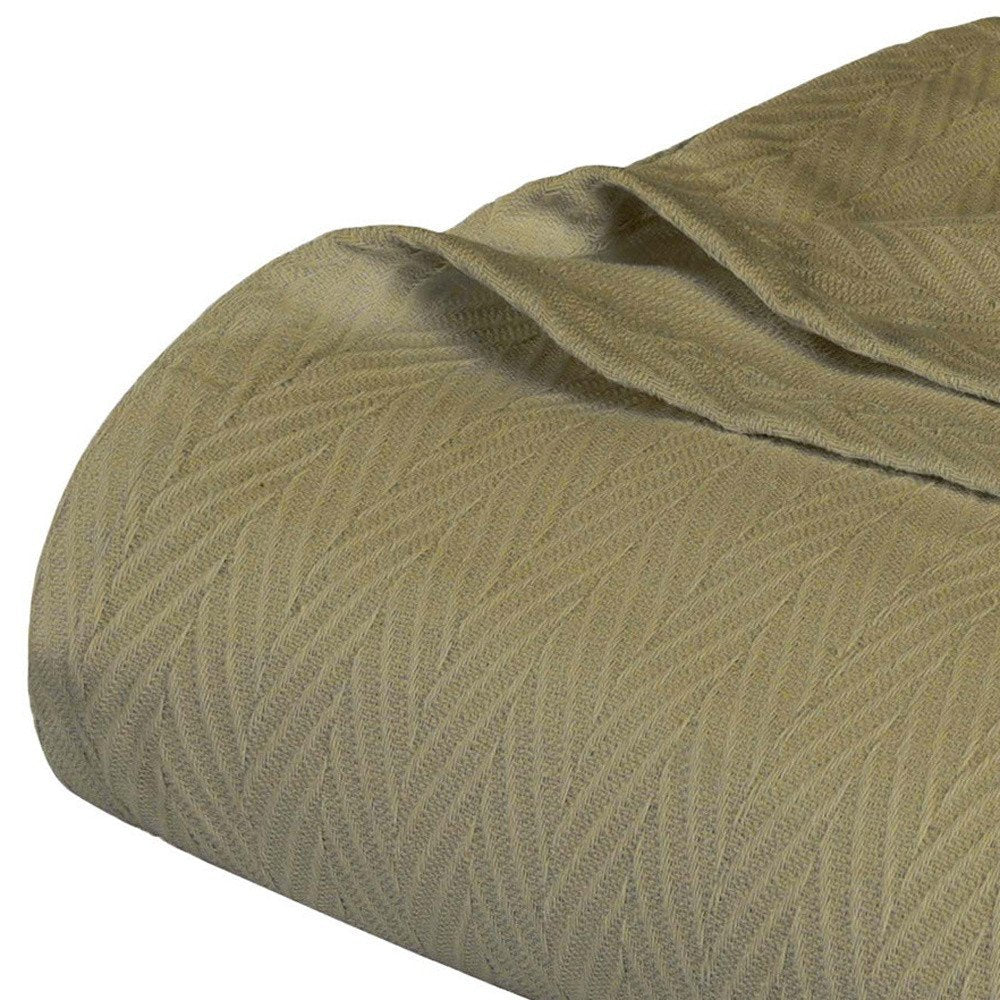 9" X 10" Sage Cotton Chevron Throw Blanket